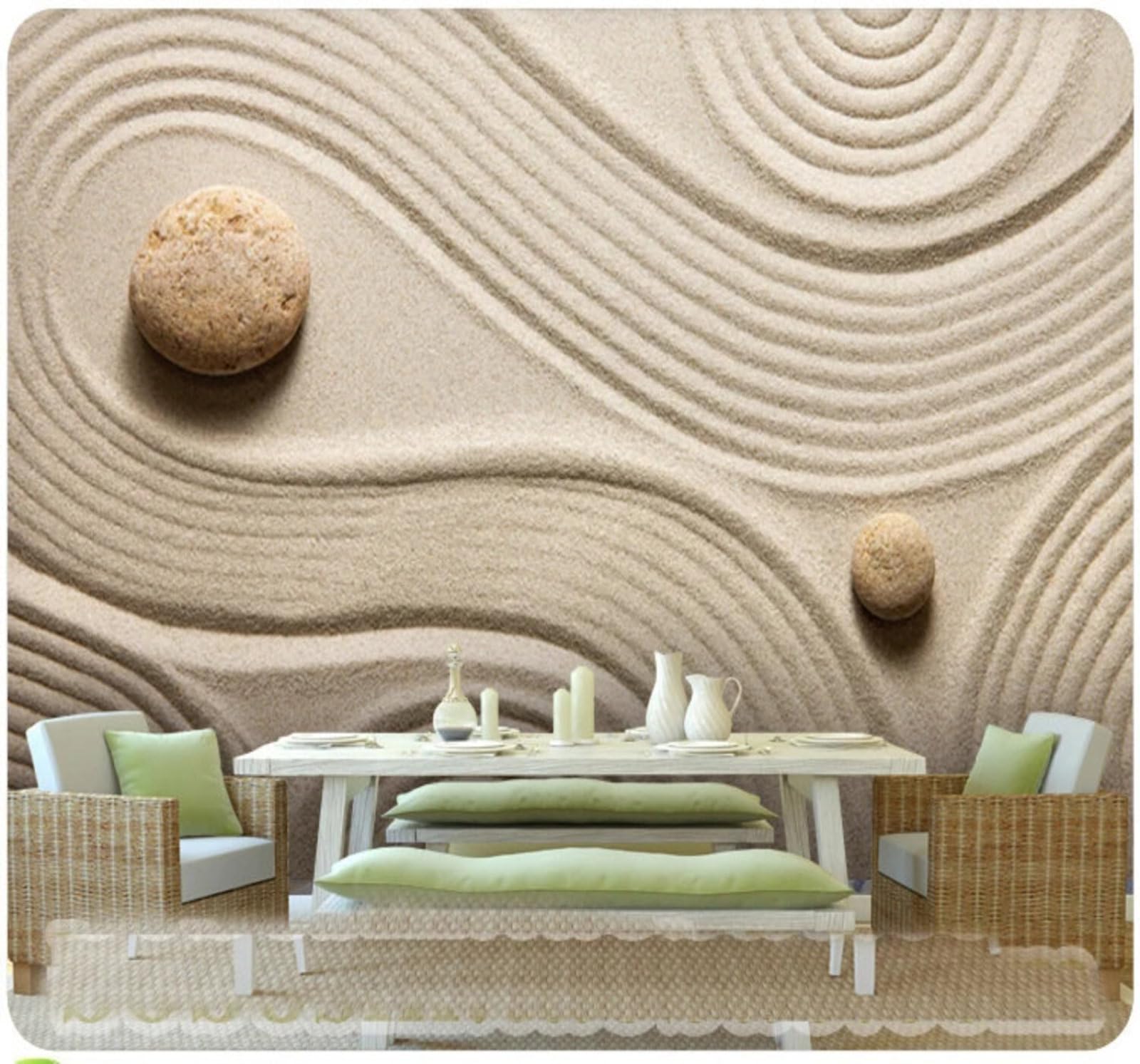 Wallpaper-3D-Xlm 250Cm×170Cm(B×H) Creative Geometric Curves Sandstone Individuality 3D Wallpaper Easy Install Feature Office Living Room Sofa Bedroom Tv Background Wall Decoration-250Cm×170Cm