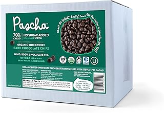 Pascha Bulk Organic Chocolate Chips (Bulk Keto Baking Chips (10 lbs) - No Added Sugar)