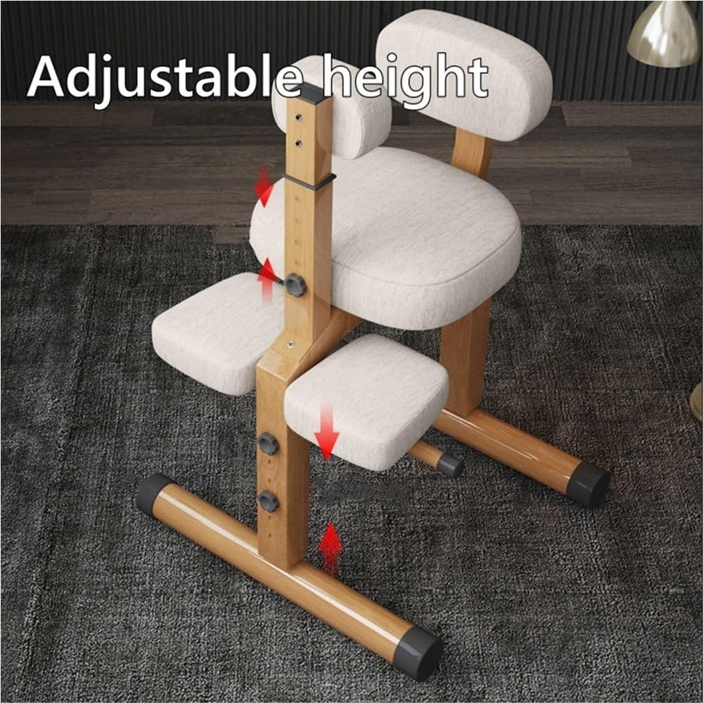 Learning to Write Liftable Kneeling Chair, Ergonomic Office Chair with Height Adjustable, Posture Chair for Improves and Corrects Posture Chair(Yellow)