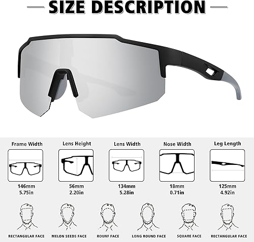 Miniatura 337 de STORYCOAST Lentes de sol deportivos polarizados para hombres y mujeres, para conducir, pesca, ciclismo, bicicleta de montaña, protección UV400