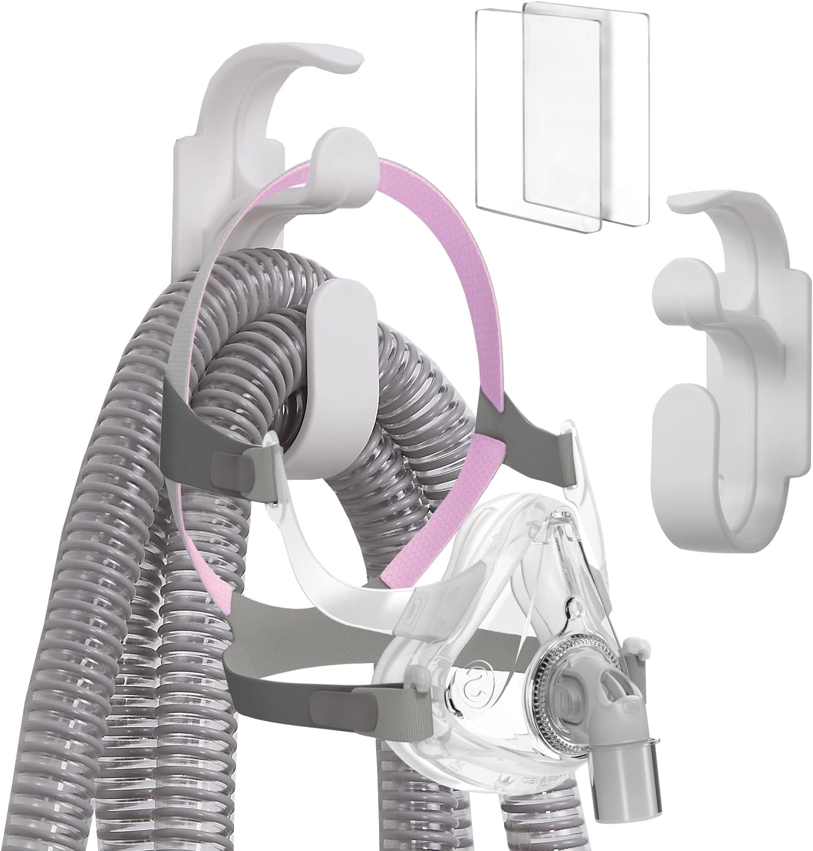 CPAP Hose Hanger with Anti-Skid Function, CPAP Mask Hook & CPAP Tubing Holder, CPAP Hose Organizer, Provide Stable and Tangle Free CPAP Pipeline System to Make You Sleep Better