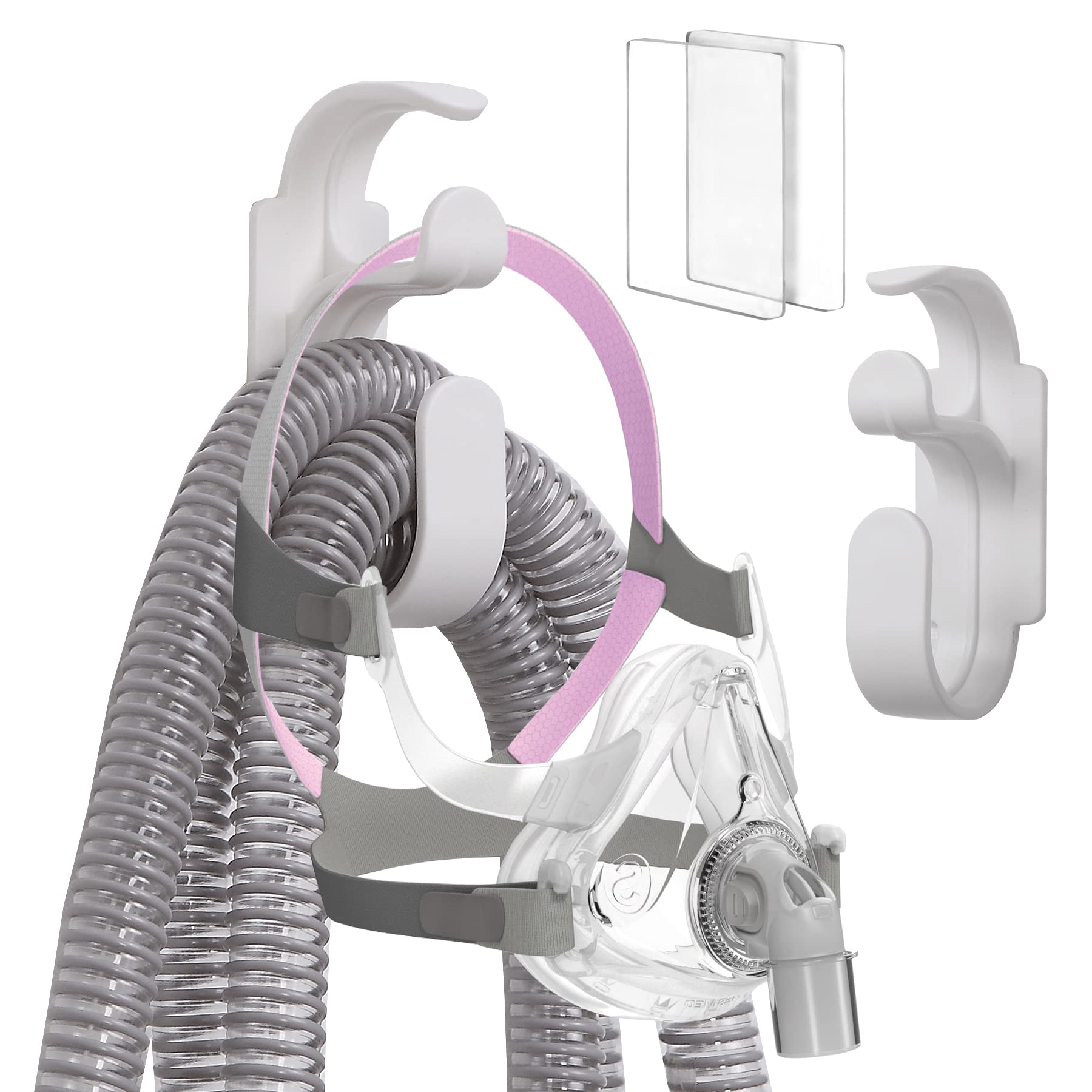 CPAP Hose Hanger with Anti-Skid Function, CPAP Mask Hook & CPAP Tubing Holder, CPAP Hose Organizer, Provide Stable and Tangle Free CPAP Pipeline System to Make You Sleep Better