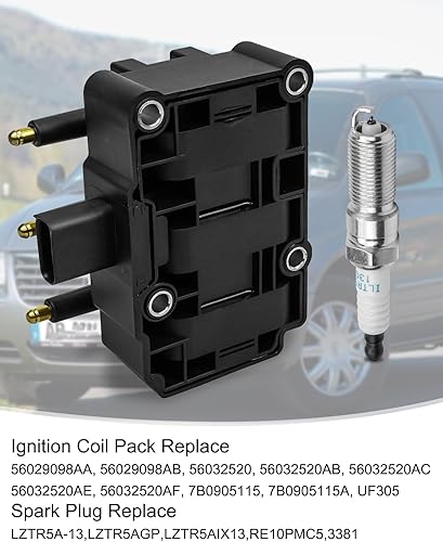 Miniatura 3 de Paquete de bobinas de encendido con 6 bujías de iridio aptas para Chrysler Pacifica Town & Country Voyager Dodge CaravanGrand Caravan Jeep Wrangler