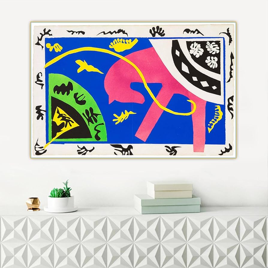 Amazon.co.jp: アンリ・マティス《馬、馬術、道化師》キャンバス油絵