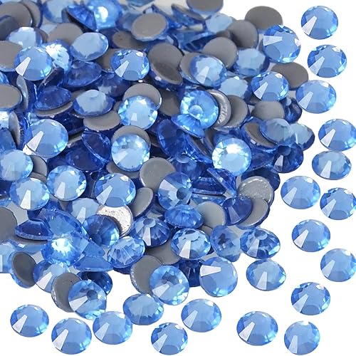 Miniatura 1 de 2000 unidades de diamantes de imitación de hierro de FYGEM Hot Fix para bricolaje con bolígrafo de recolección (zafiro claro, SS16)