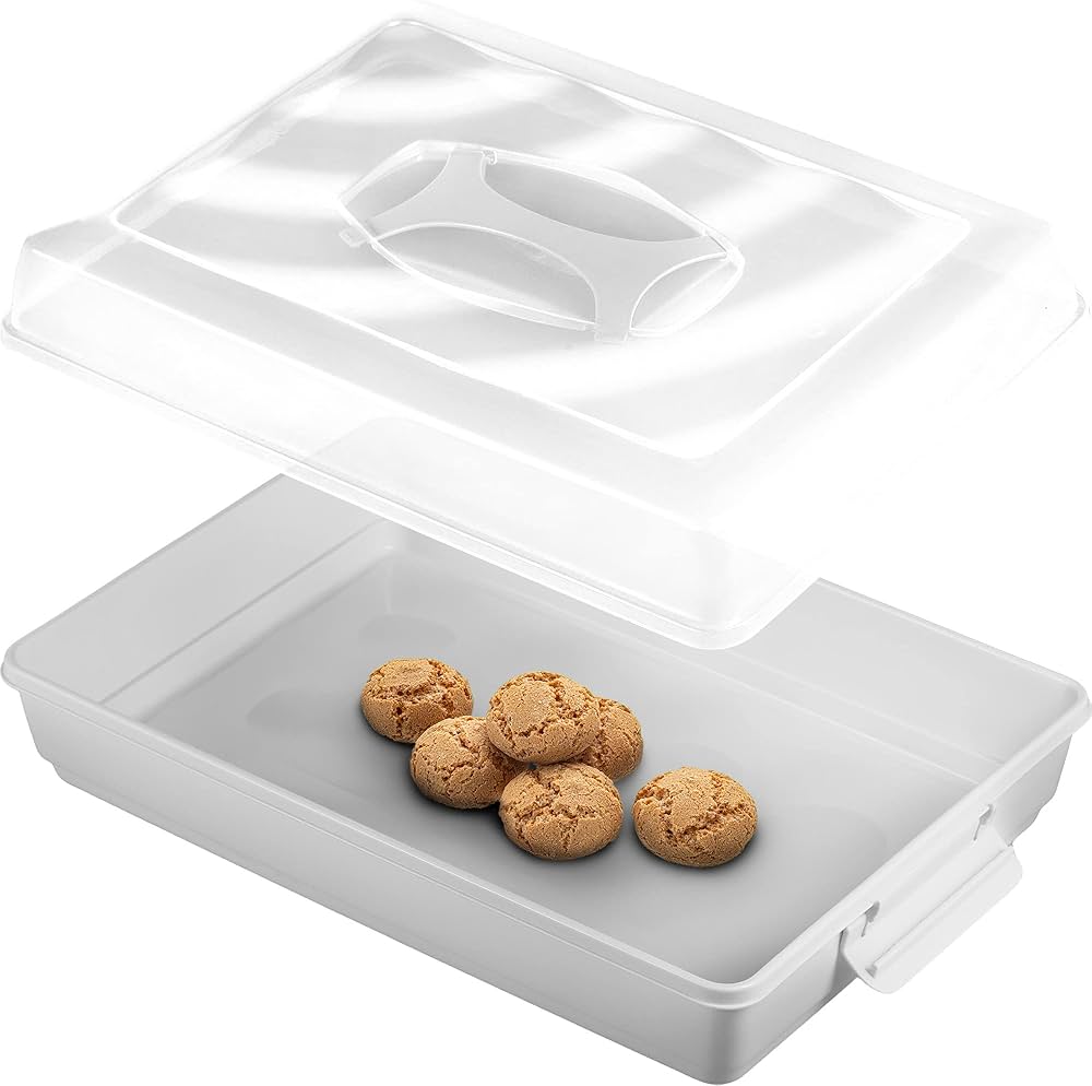 KADAX Boîte à gâteau, avec couvercle, 43 x 30 x 12,5 cm, en