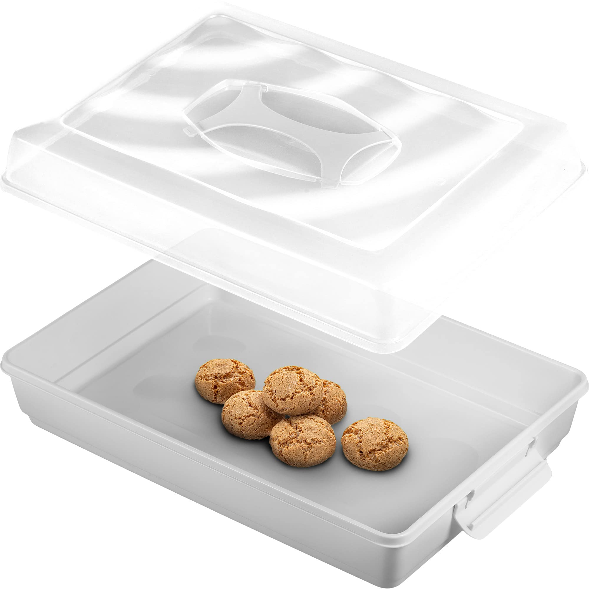 KADAX Boîte à gâteau, avec couvercle, 43 x 30 x 12,5 cm, en