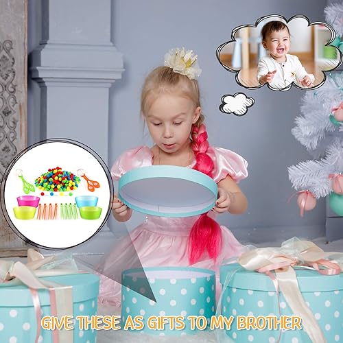 Miniatura 6 de 138 piezas de juguetes de habilidades motoras finas para educación temprana y desarrollo de entrenamiento de conteo de clasificación, para edades