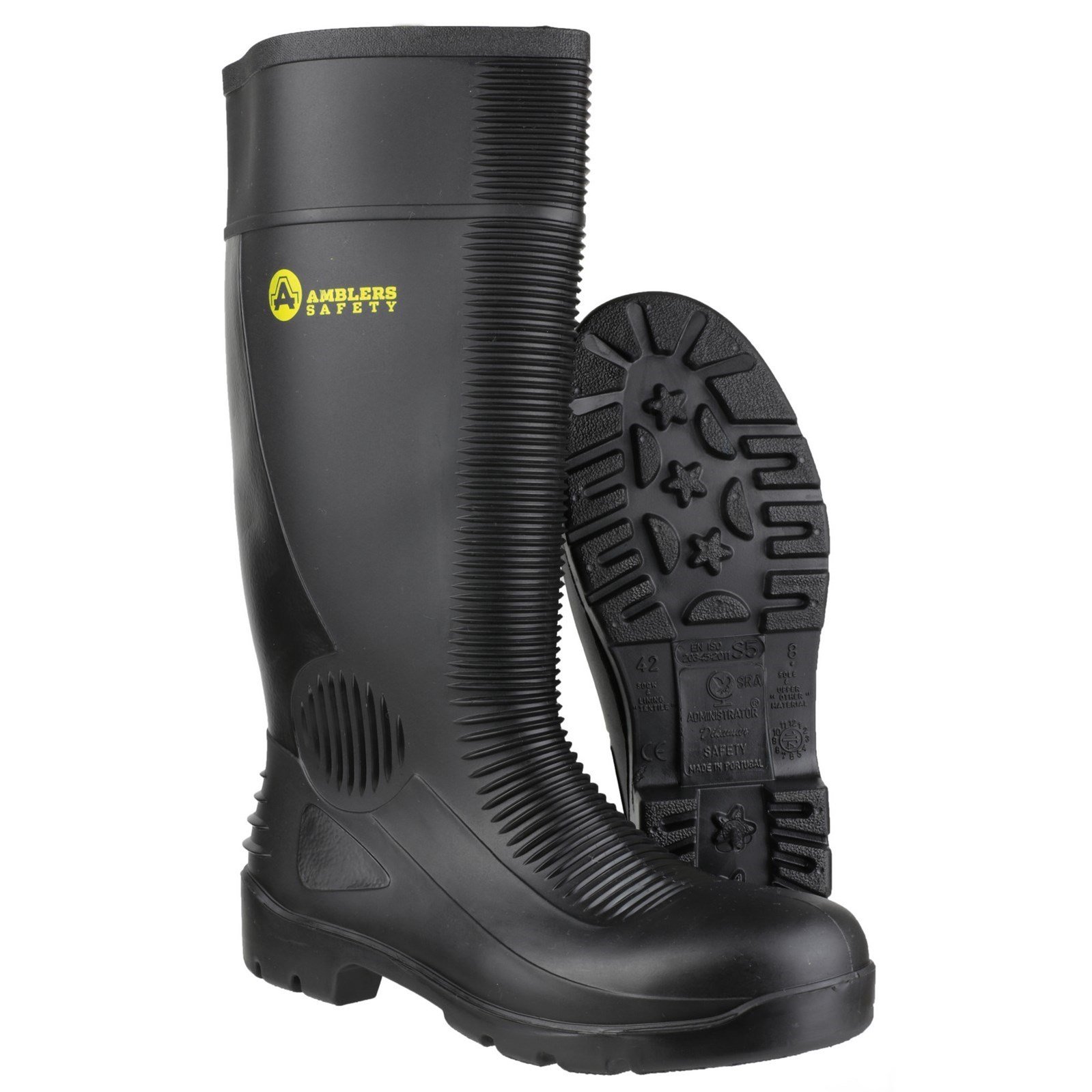 Amblers Safety FS100 Construction Safety Wellington Black