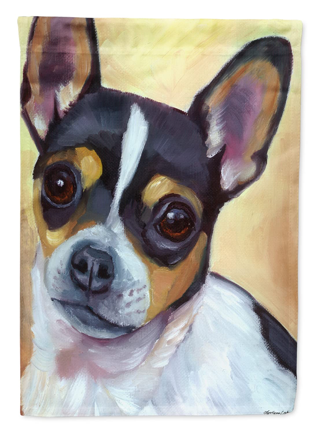 Grand drapeau Chihuahua Black and Tan Flag en toile de maison décoration pour amoureux de chiens