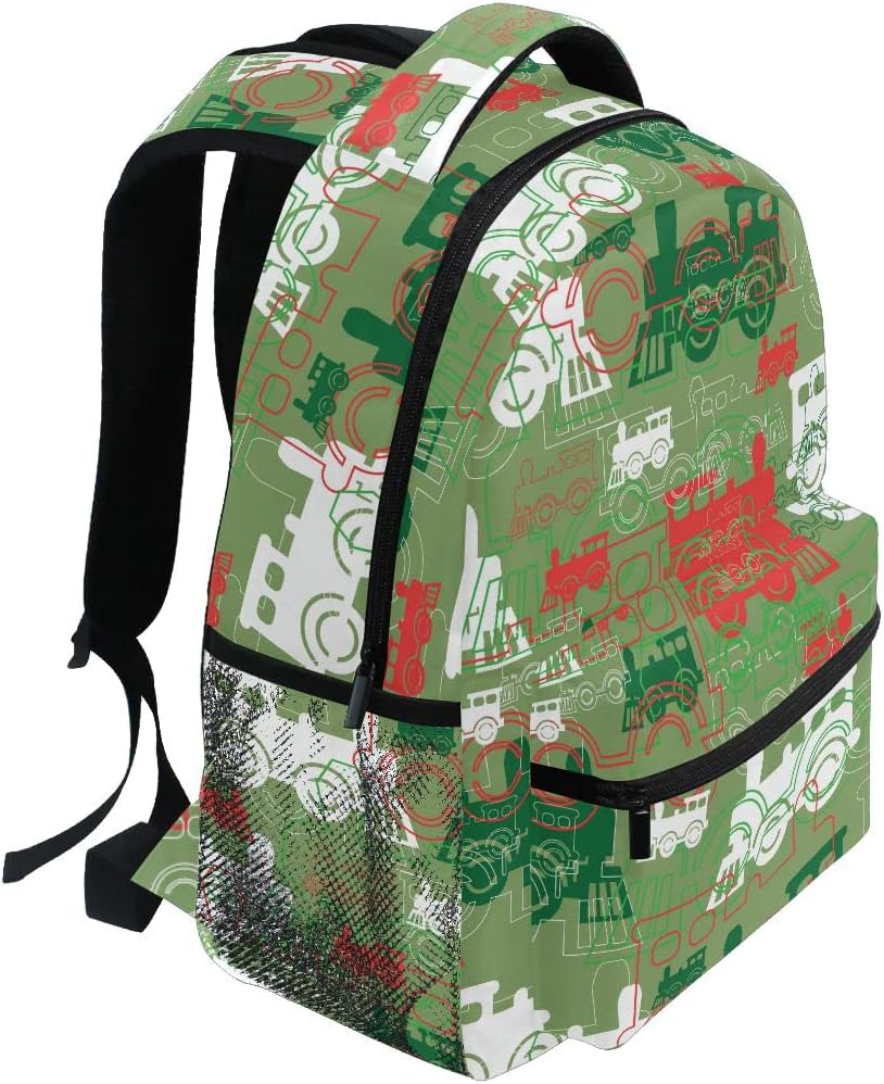 Fisyme Train Steam Backpack Laptop Bag Daypack Travel Hiking School Backpacks for Men Women Kids Girls Boys - Image 6