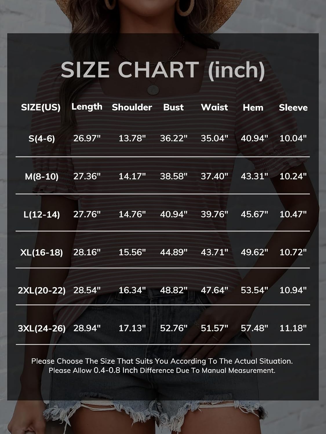 ATHMILE Womens Summer Tops Square Neck Dressy Casual Blouses Ruffle Sleeve Cute Spring Beach Vacation Causal - Image 6