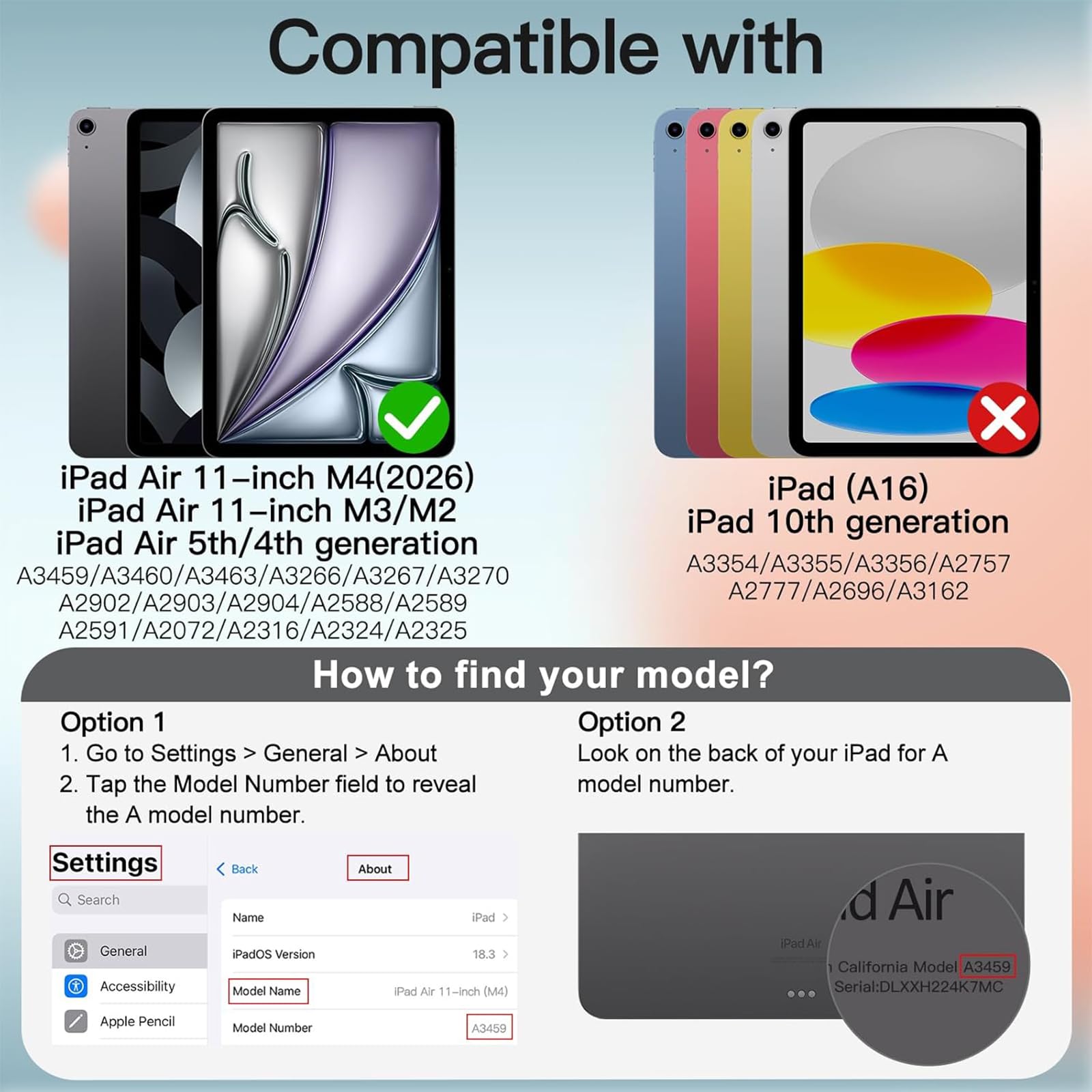 BENKS ArmorPro Cover per iPad Air 11 Pollici (M3/M2) 2025/2024, Custodia Sottile Antiurto con Porta Pencil, Supporta la Ricarica Apple Pencil, Realizzata in Kevlar DuPont e TPU