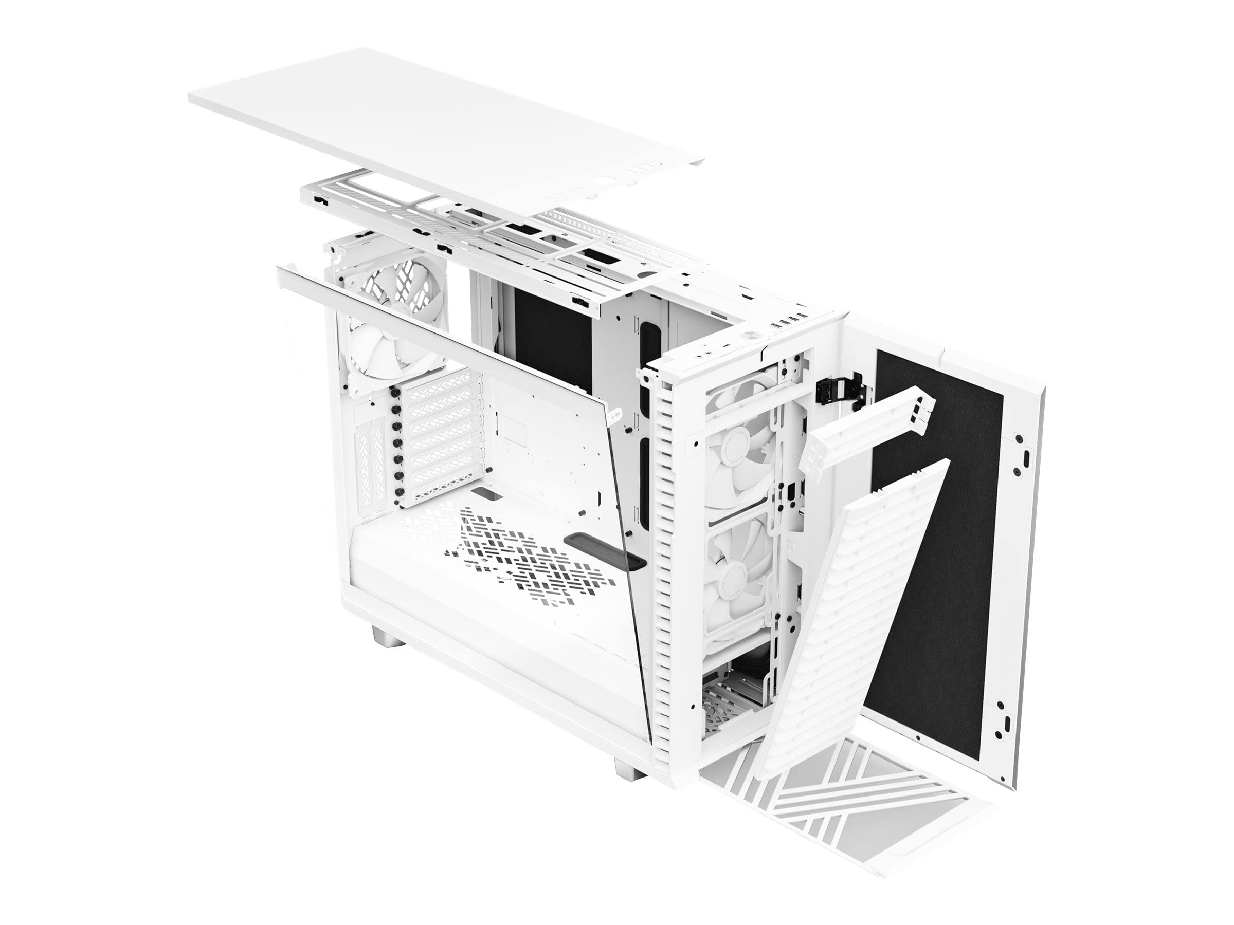Fractal Design Define 7 White TG Clear Tint Tower Case, White