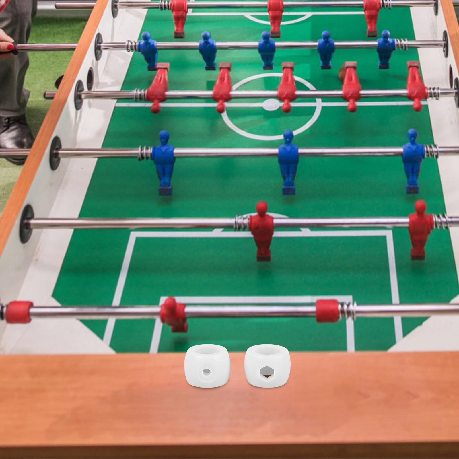 Anello di Arresto Bianco per Calcio Balilla da Tavolo in Abs, Set 4 Pezzi Facile da Installare, Ricambio per Macchine da Calcio Balilla Domestiche