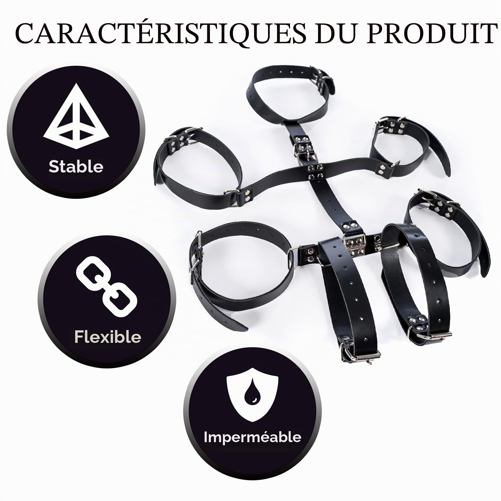Lingerie BDSM, camisole de force pour hommes, attaches d'auto-bondage femmes, ensemble bondage sexuel, retenue débutants, menottes jeux sexuels, bondage, retenue, professionnelles sexuels