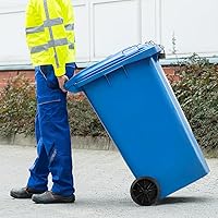 Vista 7 de Pequeñas ruedas de goma para botes de basura, ruedas de repuesto de plástico de fácil instalación y maniobrabilidad, ideal para recolección