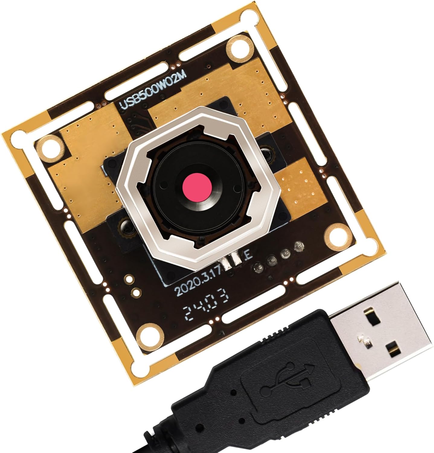 5MP Autofocus USB Camera Module 1944P 15fps Webcam with 60 Degree Lens Lightburn Camera for Raspberry PI Laptop Jetson Nano Compact Webcam for Monitoring Industrial Inspection VR