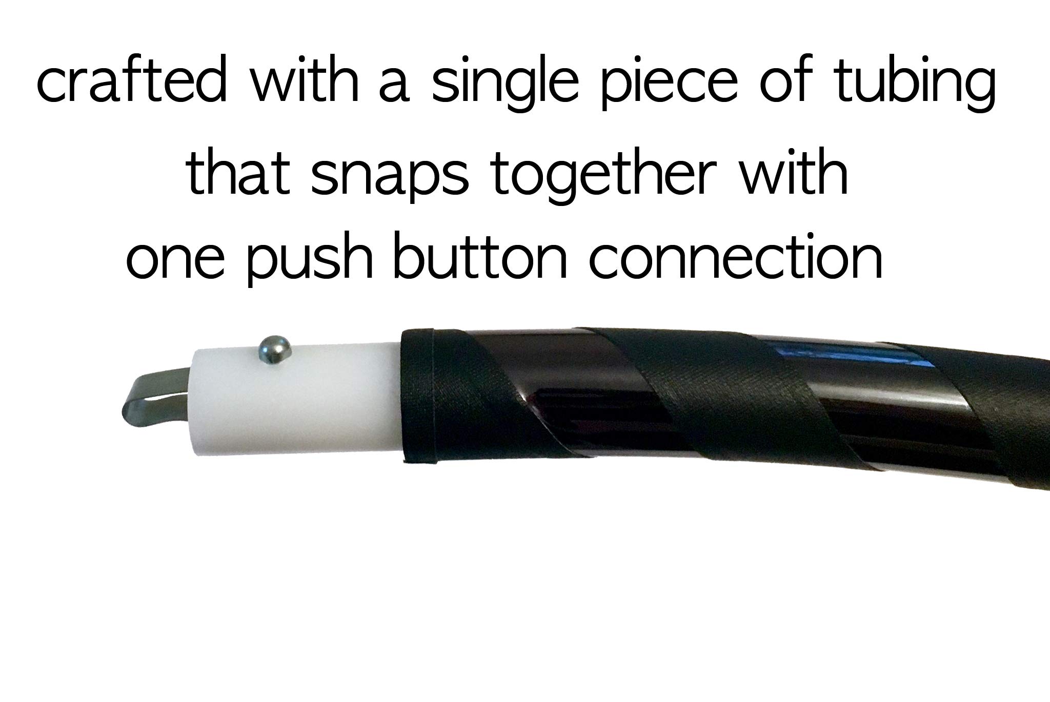 40" Black Beginner Exercise Hula Hoop for Fitness and Fun | Made for Adults | Weighs 1 Pound - Image 5