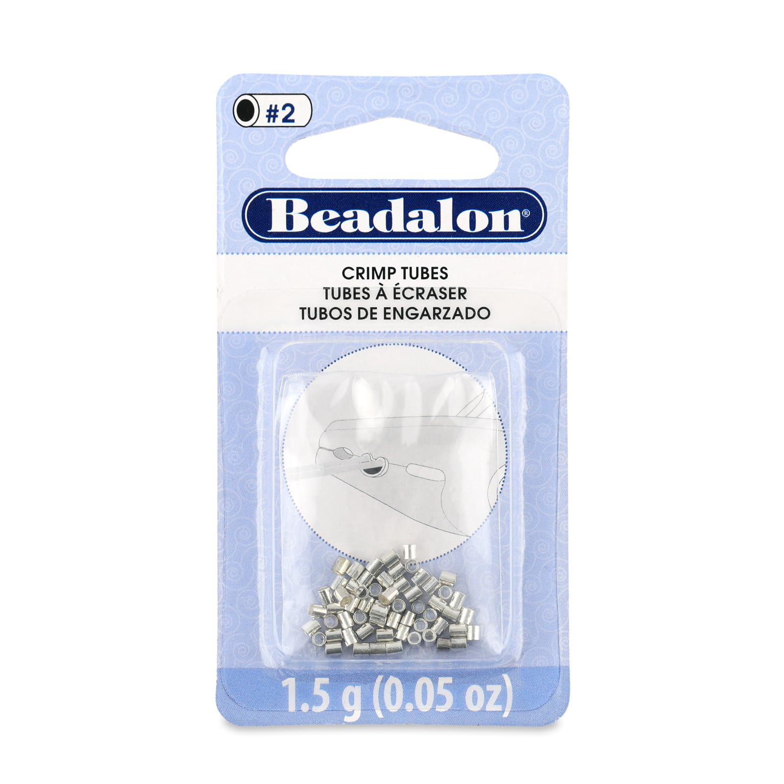 Amazon.com: Beadalon Crimp Tubes, Size #2, Silver Plated, 1.5 g