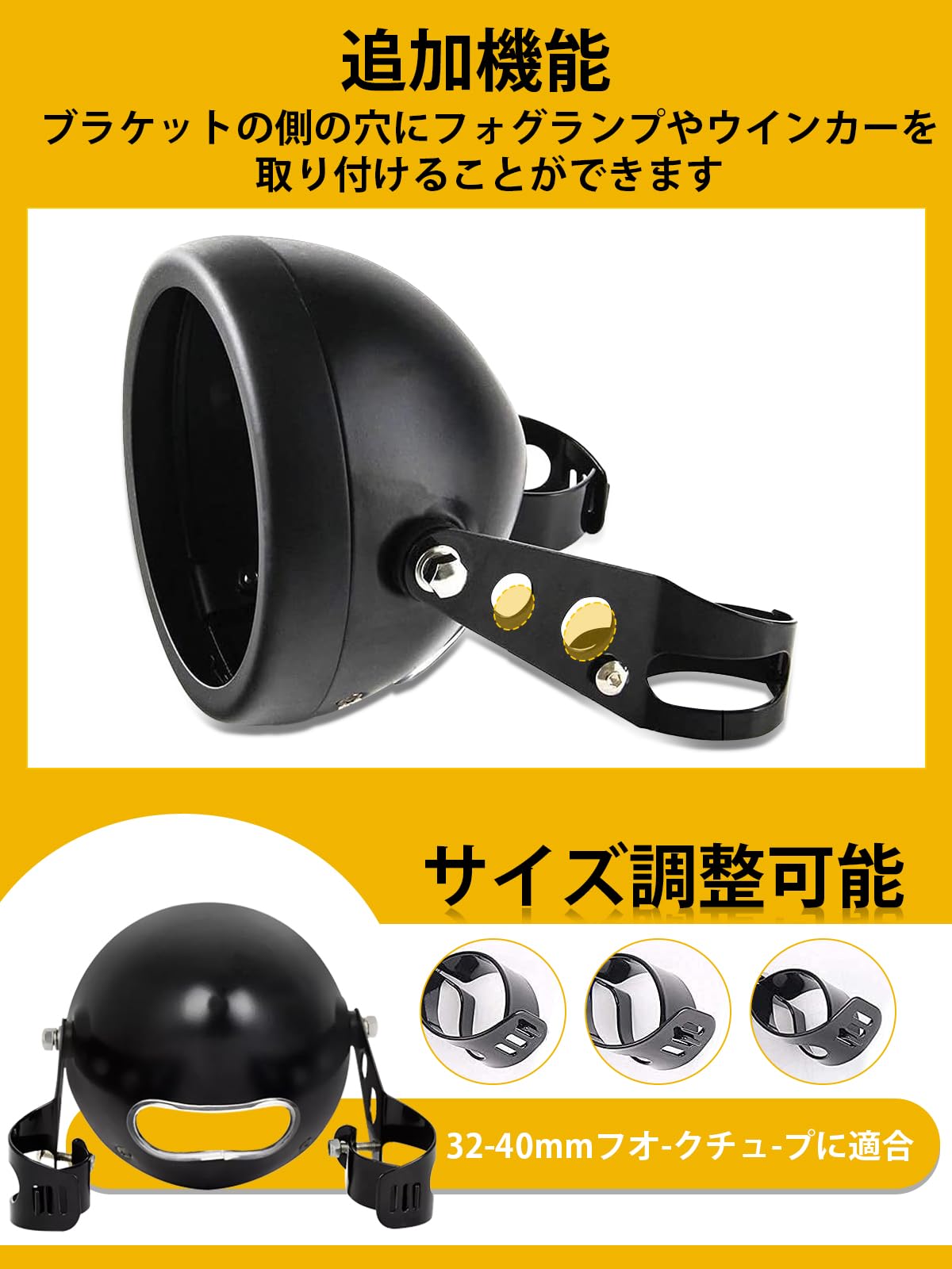 Amazon | Largoods 5.75インチ ヘッドライト 丸目ヘッドライト