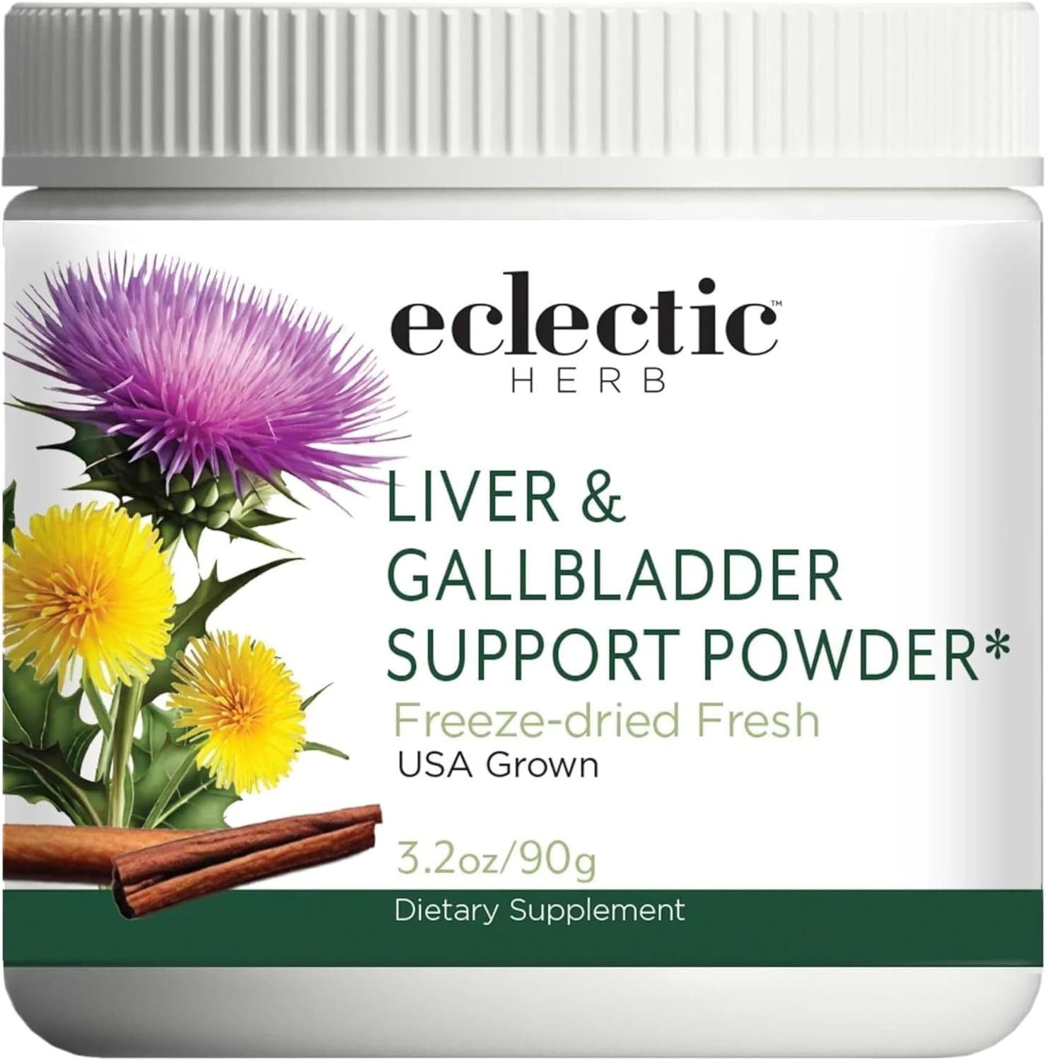 Eclectic Herb - Liver & Gallbladder Support Powder | Silymarin Supplement | Milk Thistle, Dandelion, Beet Root | Natural, Vegan, Non-GMO, Gluten Free (3.2 oz | 90 g)