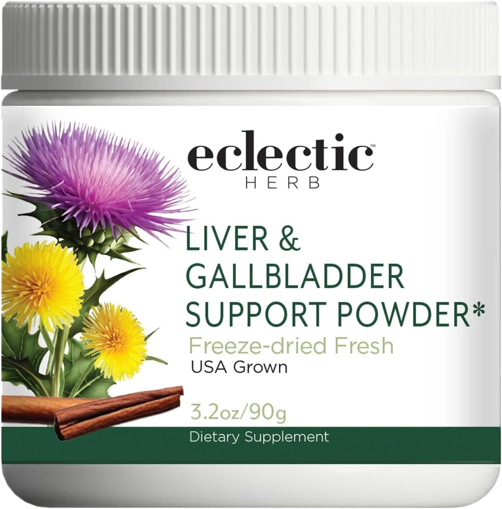 Eclectic Herb - Liver & Gallbladder Support Powder | Silymarin Supplement | Milk Thistle, Dandelion, Beet Root | Natural, Vegan, Non-GMO, Gluten Free (3.2 oz | 90 g)