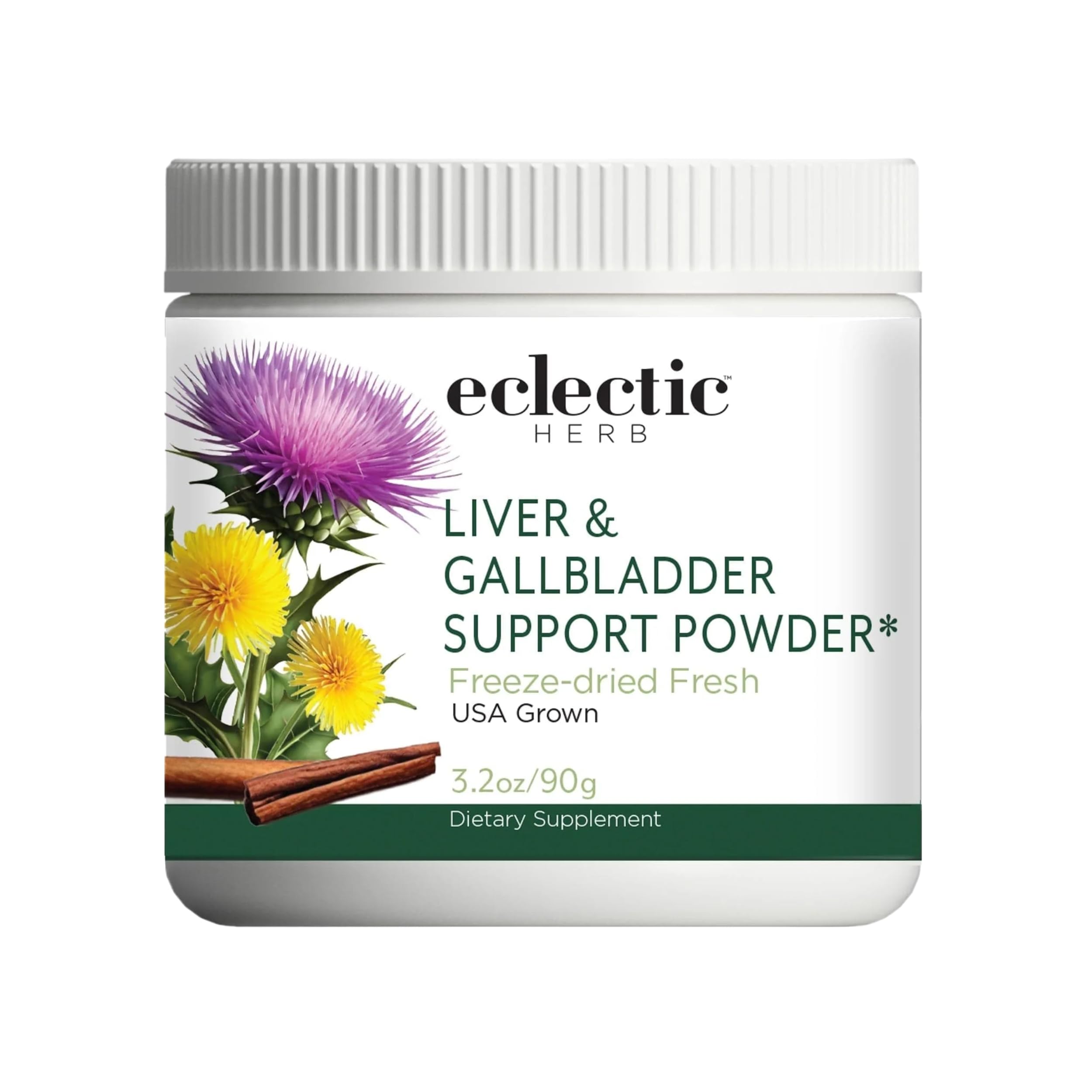 Eclectic Herb - Liver & Gallbladder Support Powder | Silymarin Supplement | Milk Thistle, Dandelion, Beet Root | Natural, Vegan, Non-GMO, Gluten Free (3.2 oz | 90 g)