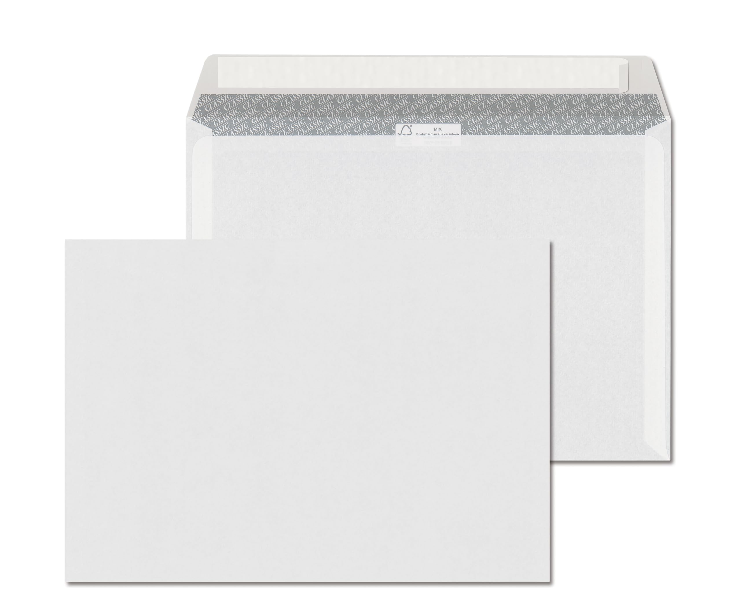 ÖKI Kuvert C5, 500 Stück, Briefumschlag mit Haftstreifen, 162x229 mm, 90g, weiß
