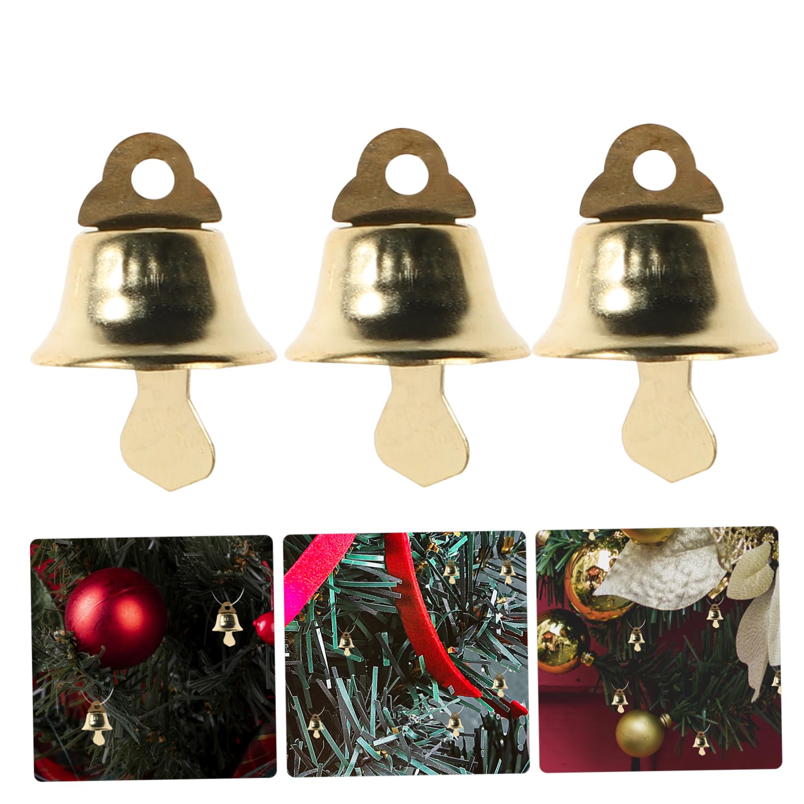 GLEAVI 120piezas Campanas Navideñas Doradas De Colgante De Bricolaje para Árboles De Navidad