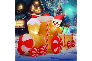 COMIN Christmas Train Inflatables Decoration for Your Holiday Fun