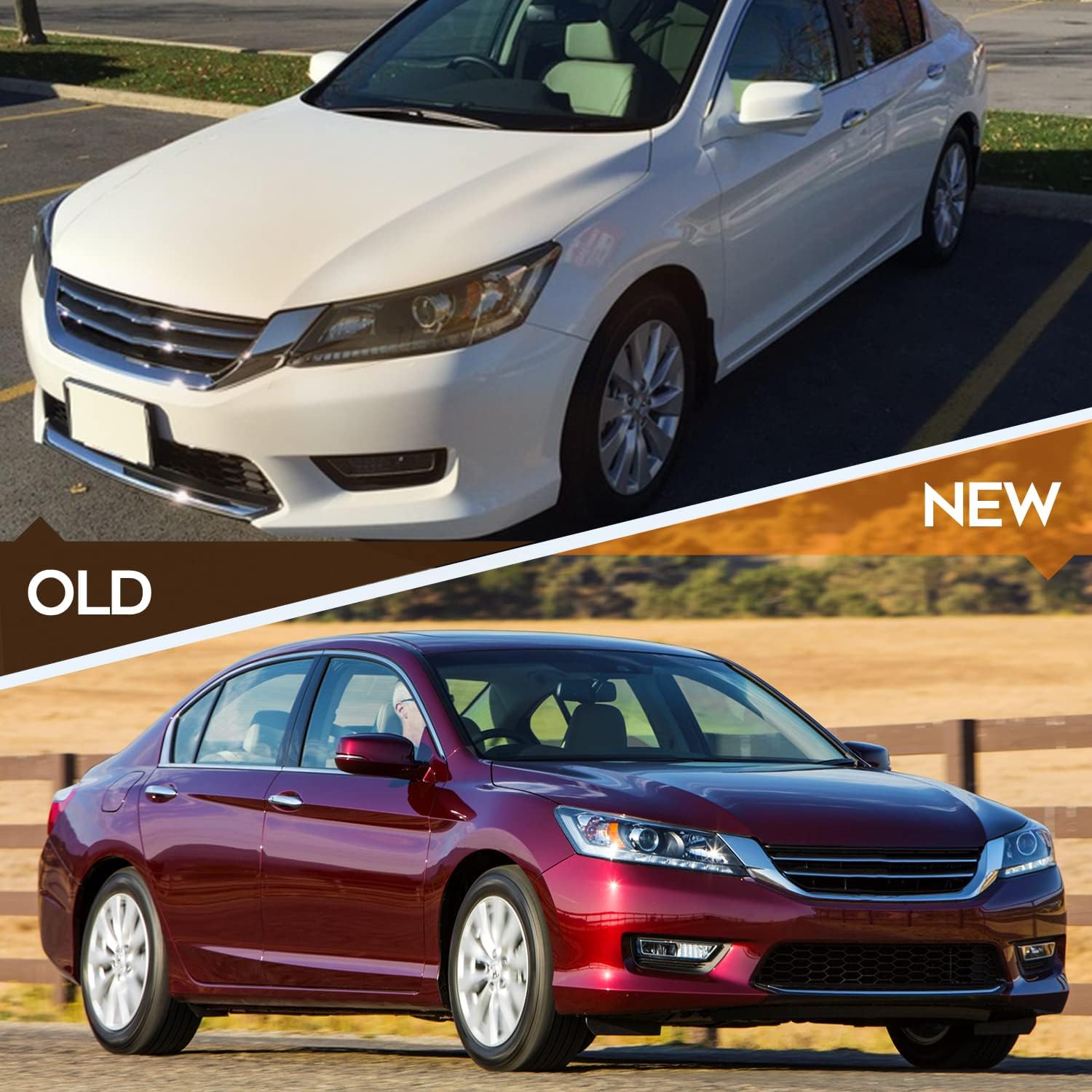 For 2013 2014 2015 Honda Accord Pair Of Projector Halogen Headlights W/O LED DRL - Foto 6