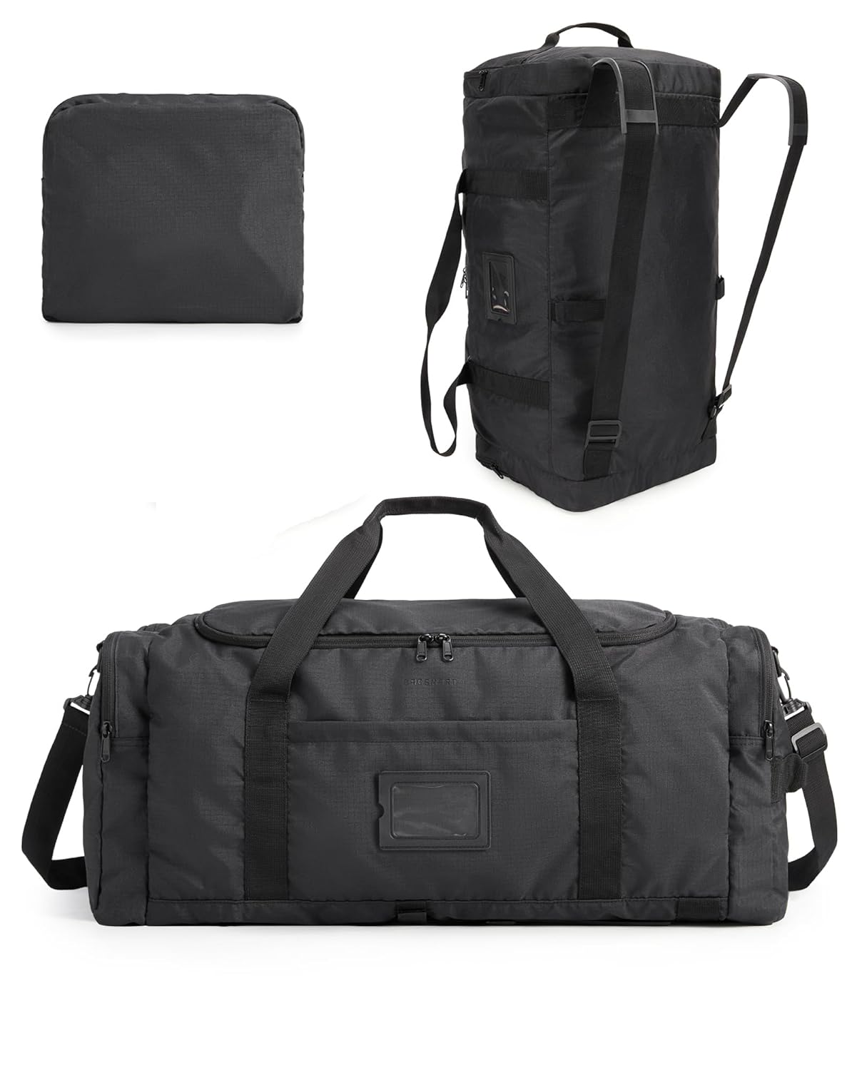 BAGSAMRT 60L Foldable Duffle Bag for Travel Large Travel Duffel Bag for Men 4 in 1 Travel Backpack
