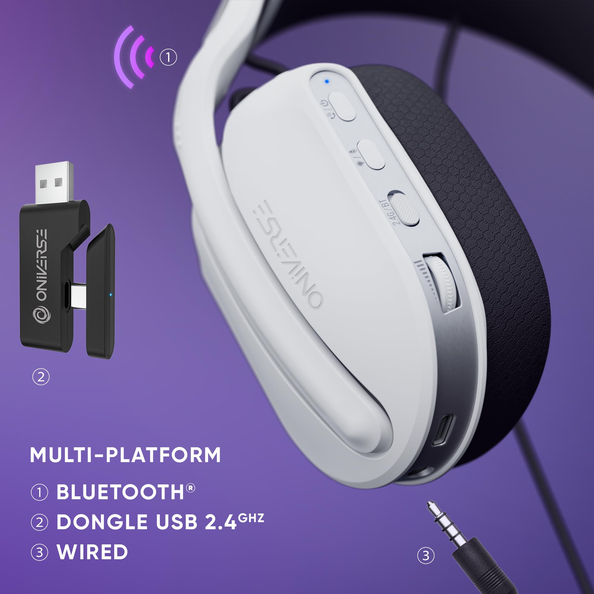 Polaris Wireless Gaming Headset Celestial White