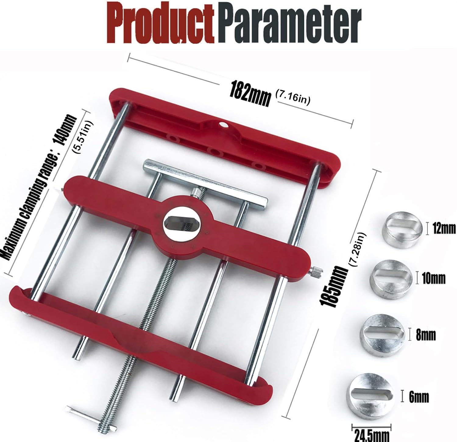 Drill Hole Locator Drilling Guide Jig Adjustable Centering Dowel Jig Woodworking Hole Punching Positioner Drilling Guide Jig for Cabinet Knobs