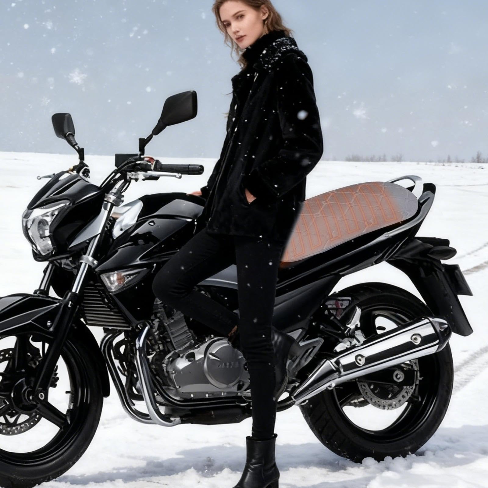 Cuscino per sella per moto, 2 temperature, impermeabile