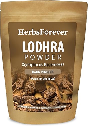 Miniatura 1 de Lodhra Powder – Symplocos Racemosa – Hierba para el cuidado de la piel – Equilibrante Pitta y Kapha Doshas – Sin OMG, Orgánico, Vegano – 454 GMS