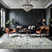 ECLATIQUE Handmade Turkish Oushak Wool Area Rug for Living Room | Traditional Floor Carpets for Living Room, Modern Turkish Entryway Carpet (8x10ft)