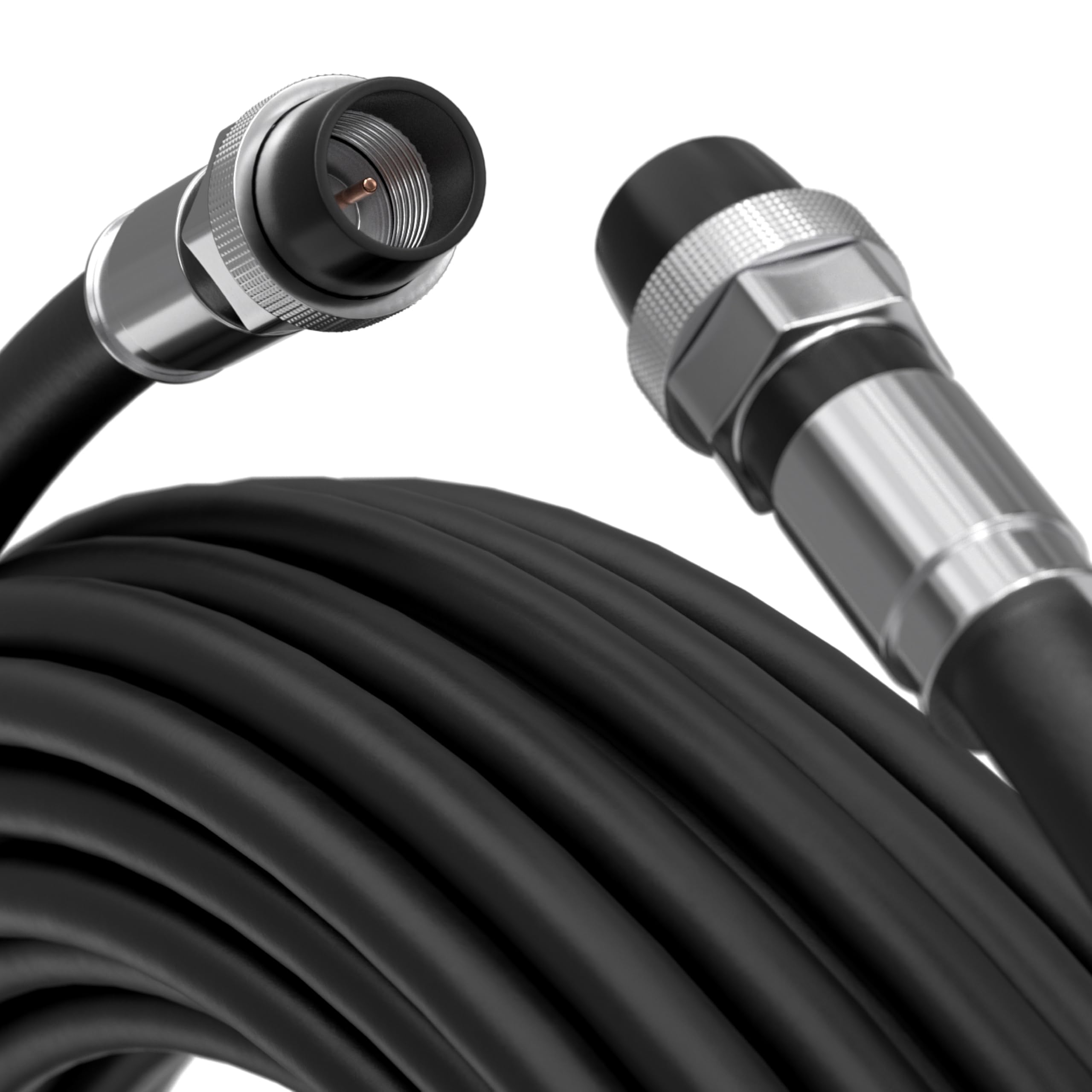 THE CIMPLE CO Cavo coassiale RG6 con rivestimento in gomma, resistente alle intemperie, per interni ed esterni, F81/RF, cavo coassiale digitale per CATV, antenna, Internet, satelliti e altro ancora