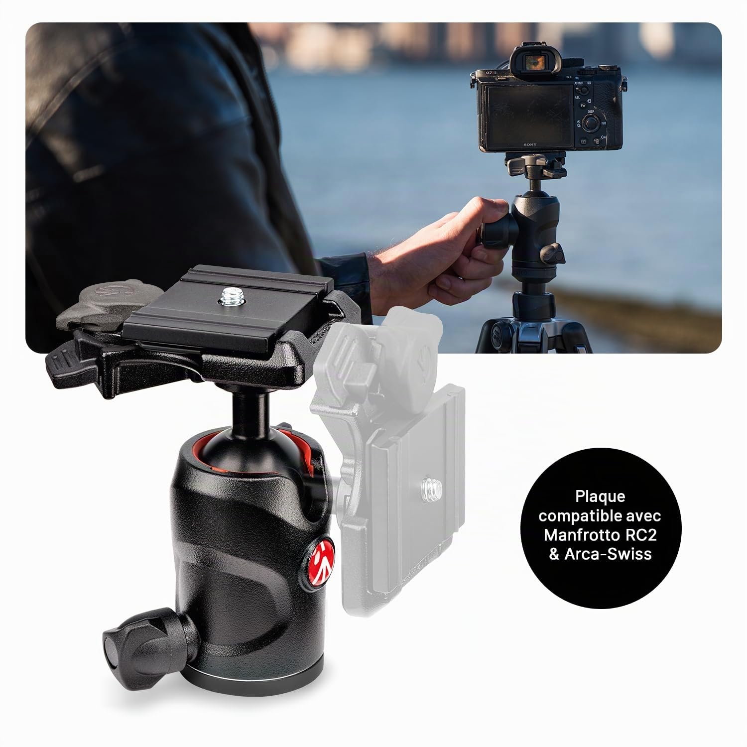 Manfrotto Befree Advanced Camera Tripod with Lever Closure, Portable and Compact Travel Tripod Kit with Ball Head, Aluminium Tripod for DSLR Reflex and Mirrorless Cameras, Camera Accessories