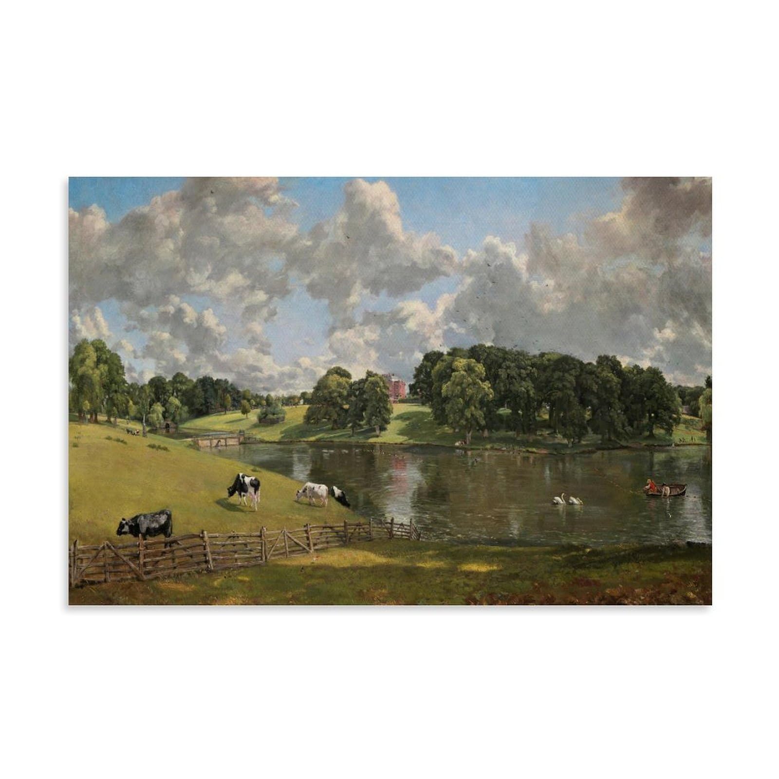 John Constable Painters' Works「Wivenhoe Park, Essex」Printed Canvas Poster Canvas Wall Art Decorative Bedroom Modern Home Print Picture Artworkss 16x24inch(40x60cm)