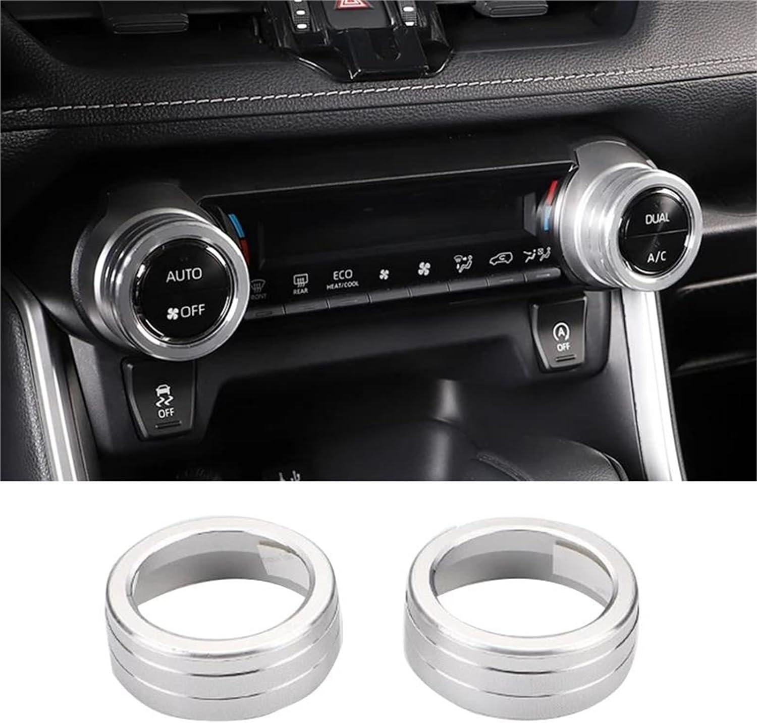 ガーニッシュ内装 ために RAV4 XA50 2019-2023 車中央空調ボリュームノブリングトリムカバーアクセサリー ガーニッシ