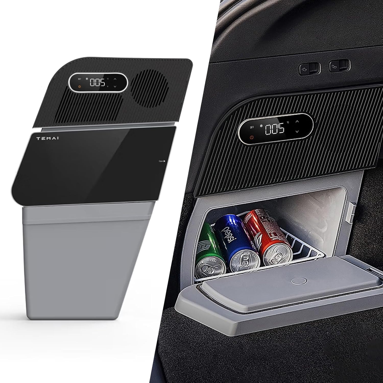 Tesla Model Y Refrigerator, Trunk Car Fridge 12V Design for Model Y 5 Seater, 12V Refrigerator Trunk Car Fridge 16qt(15L) for Outdoor, Travel, Camping product image