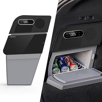 Tesla Model Y Refrigerator, Trunk Car Fridge 12V Design for Model Y 5 Seater, 12V Refrigerator Trunk Car Fridge 16qt15L for Outdoor, Travel, Camping