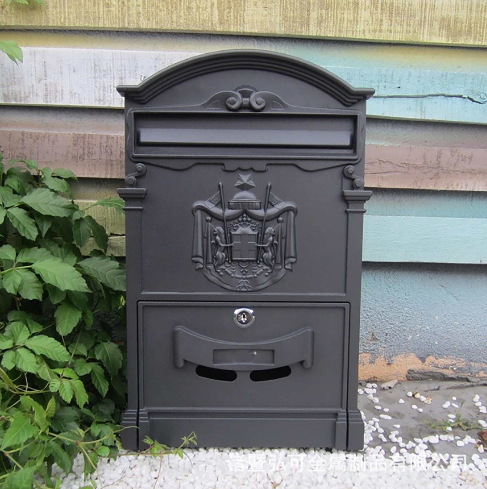 Boîte aux lettres murale en acier galvanisé de qualité supérieure avec clé