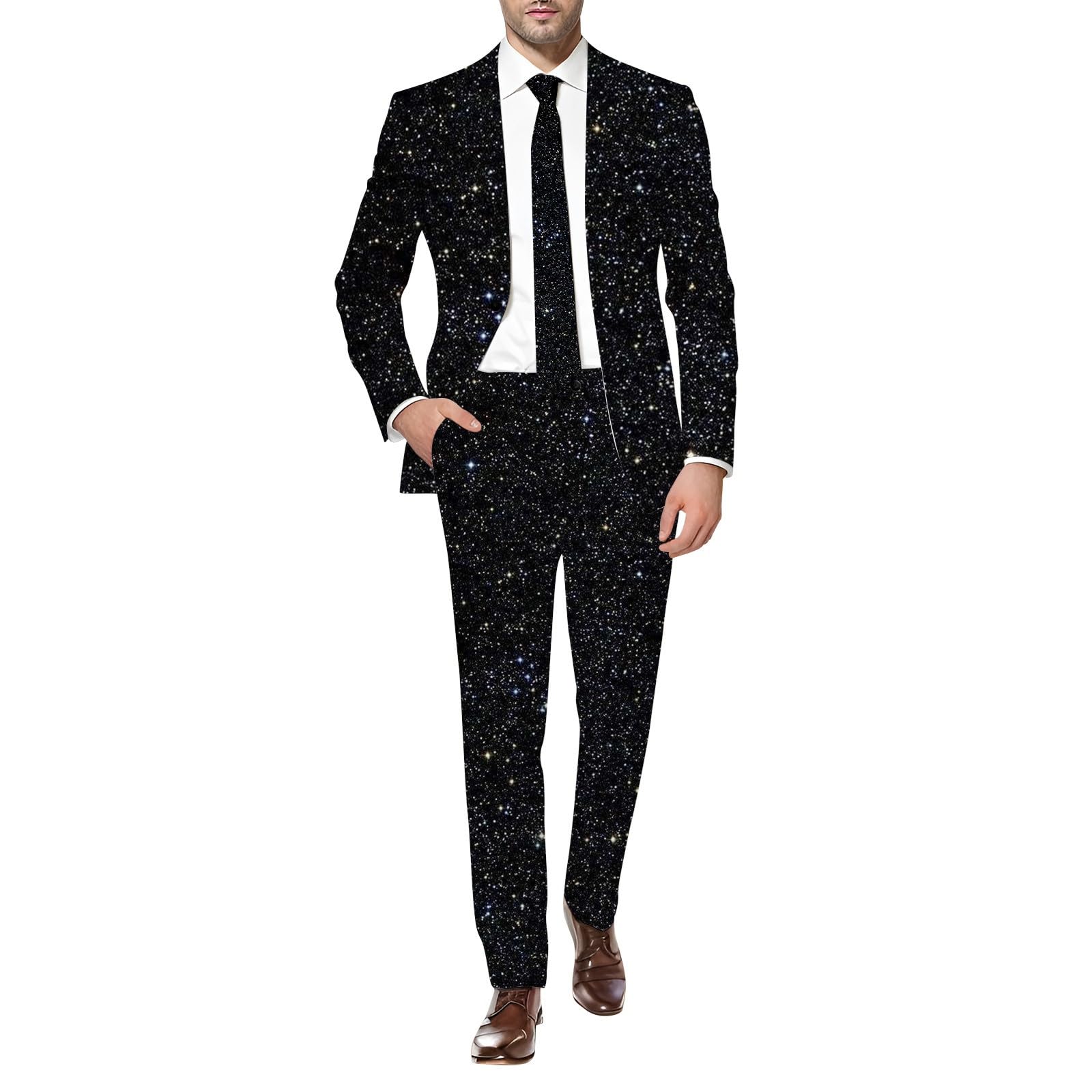 Generisch 2026 Disfraz de Carnaval Hombres Carnaval 3D Digital Impreso Conjunto de Traje de Negocios Ligero Traje de Negocios Chaqueta Pantalones Conjunto