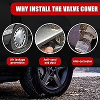 Vista 3 de Ziciner 8 PCS Tapas de Vástago de Válvula de Neumático de Coche, Cubiertas de Válvula de Rueda de Aleación de Aluminio con Anillo O de Goma, Juego