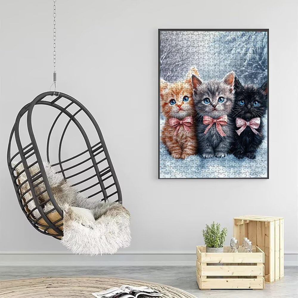 Puzzle 2000 Pezzi, Gatto Neve 3D Puzzle per Adulti Impegnativo, Educa Puzzles Artistico, Divertente E Stimolante Puzzles Decorativo per La Famiglia, Regalo e Decorazione Pareti DX0YL6-982