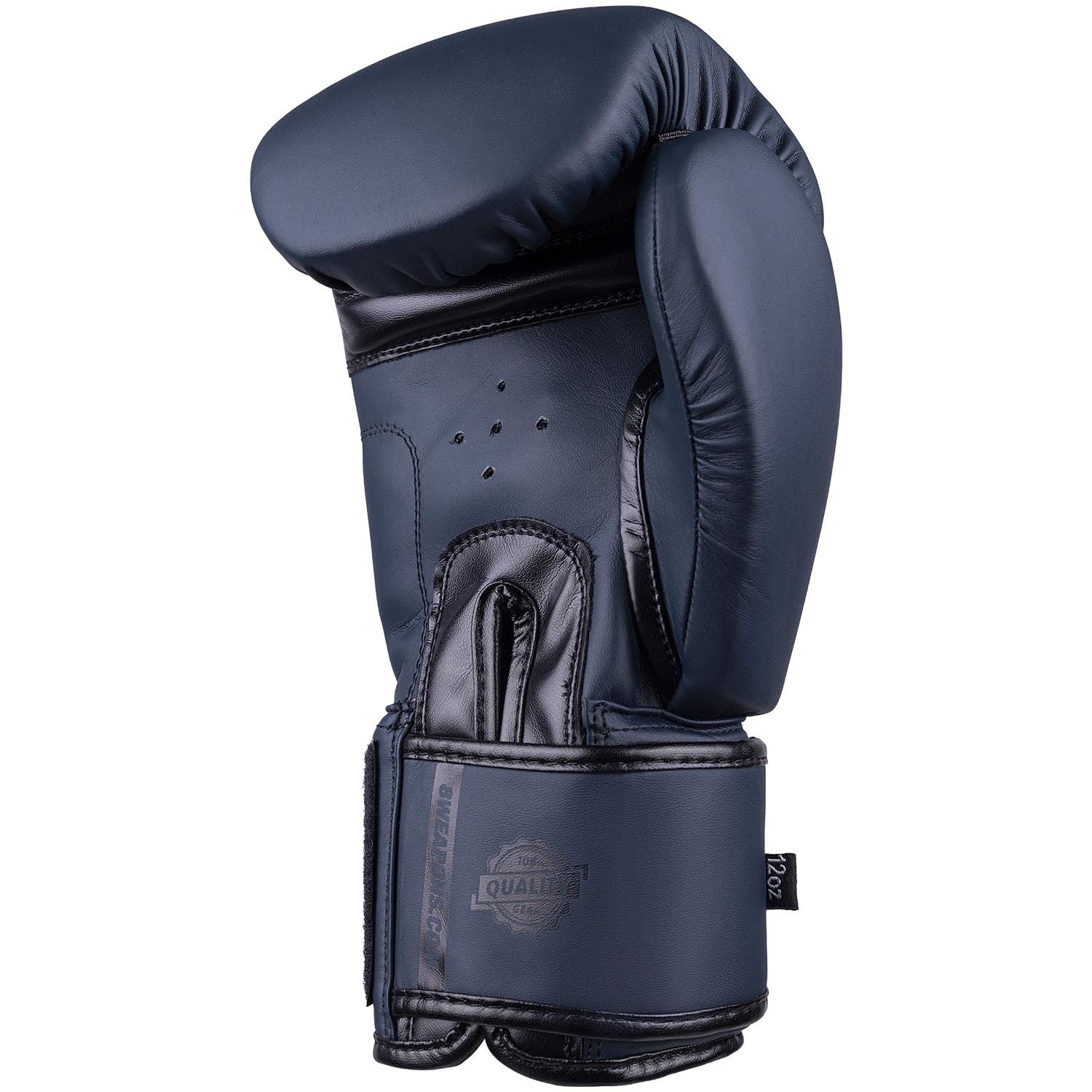 8 WEAPONS Boxhandschuhe Unlimited 2.0, Navy-schwarz, Training, Sparring und Wettkampf, Kunstleder, Perfekte Dämpfung und stabile Nähte, Handschuhe für Muay Thai, K1, Boxen, MMA und Kickboxen