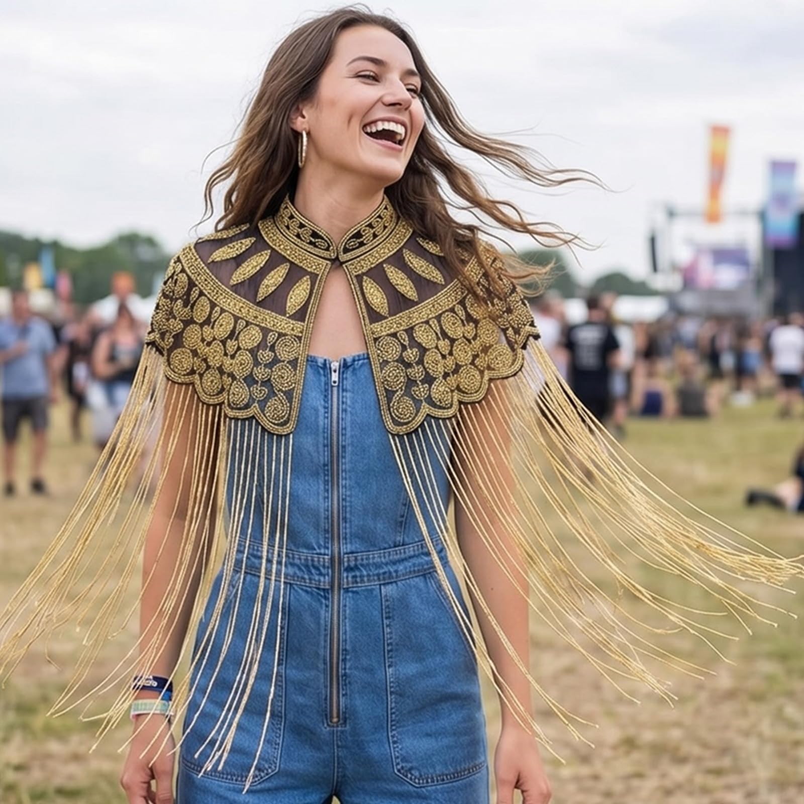 Chal decorativo con lentejuelas brillantes para mujer, festival, reunión, envoltura de hombro para ocasiones especiales, fiesta temática